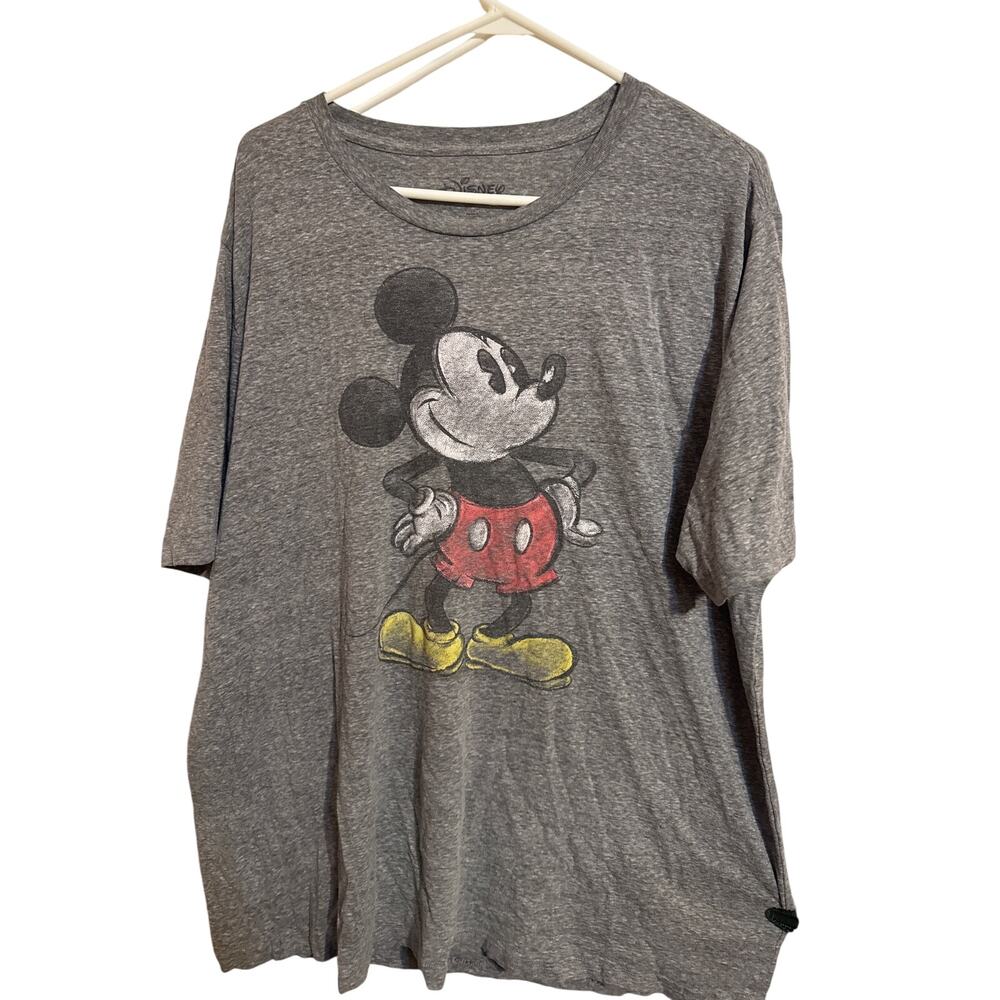 Disney Mickey Mouse Gray Graphic T-Shirt Men’s 2X